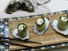 Makis de concombre aux huîtres