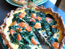 Quiche aux épinards et saumon