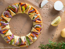 Couronne de légumes bio de printemps sans gluten
