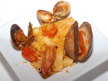 Pâtes aux fruits de mers et à la Poutargue