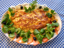 Omelette au bleu d'Auvergne revisitée