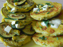 Galettes de courgettes au Cottage Cheese