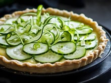 "Une recette équilibrée qui devrait plaire à toute la famille" : cette tarte au concombre pleine de fraîcheur est idéale pour la saison !