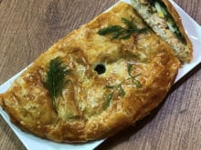 Koulibiac au saumon et riz citronné