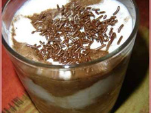Verrines de mousses coco et chocolat