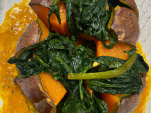 Potimarron farçi aux épinards