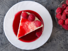 Cheesecake aux framboises & chocolat blanc