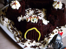 Gâteau château chocolaté à la bière de Vézelay