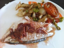 Dorade à l'espagnole et ses légumes balsamiques