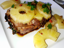 Rôti de veau aux ananas