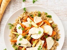 Quinoa, légumes grillés, mozzarella