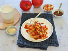 Pain perdu aux pommes et caramel au beurre salé