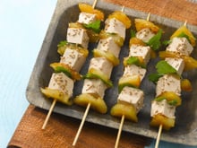 Brochettes d'ananas caramélisé au Fleuron de Canard