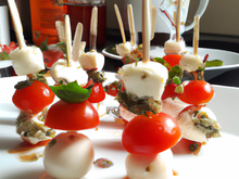 Brochettes tomates mozza