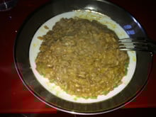 Risotto au vin rouge maison