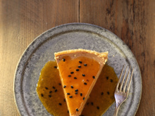 Cheesecake au chocolat au lait et au fruit de la passion