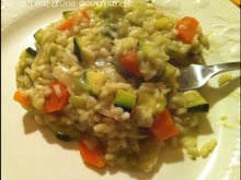 Risotto aux petits légumes et à la crème fraîche