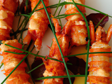 Banderilles de langoustines et de chorizo