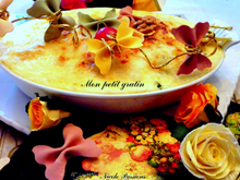 Gratin épinards ravioles et tomates et noix