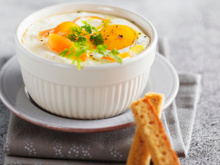 Œufs cocottes au camembert Cœur de Lion