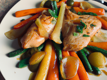 Poulet aux légumes et au vinaigre de vin