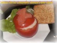 Tomates farcies concombre saumon fumé aneth