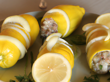 Citrons farcis: une entrée simple et acidulée
