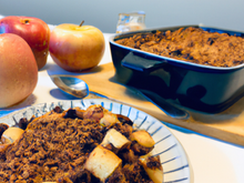 Crumble aux pommes et chocolat