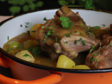 Cocotte de jarret de veau sucré-salé