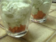 Tartare de saumon et mousse d'avocats