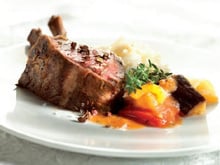 Carré d'agneau et ratatouille