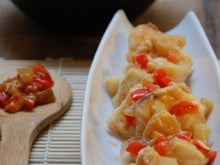 Lotte au wok sauce ketchup façon aigre-douce