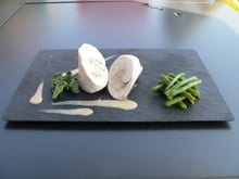 Filet de dinde farci aux gambas, sauce whisky