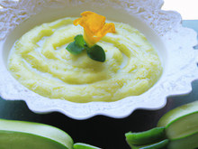 Purée de courgette au comté