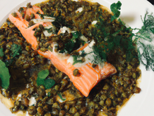 Saumon rapide aux lentilles