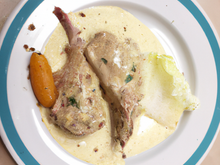 Lapin à la crème économique