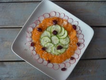Carpaccio aux légumes et cranberries