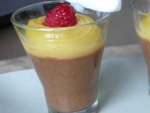 Verrines de mousse au chocolat et crème citronnée - mouillettes meringuées noix de coco