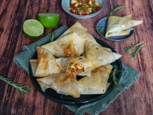 Samoussas au four façon fajitas
