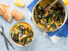 Moules au curry au Cookeo