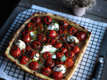 Tarte tomates cerise et chèvre
