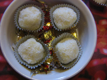 Truffes chocolat blanc noix de coco