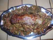 Rôti de porc au cèpes