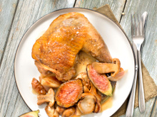 Cuisses de pintade label rouge aux cèpes et aux figues