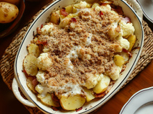 Crumble de chou-fleur au chèvre et bacon : la recette qui réconcilie tout le monde avec le chou-fleur
