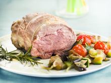 Mini rôti d'agneau et ses légumes du soleil