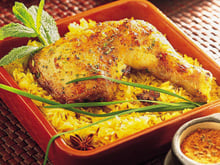 Cuisse de poulet à l'indienne
