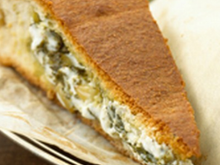 Focaccia au chèvre à tartiner et pistou