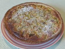 Tarte à la rhubarbe et aux pommes
