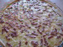 Tarte aux poireaux et lamelles de bacon